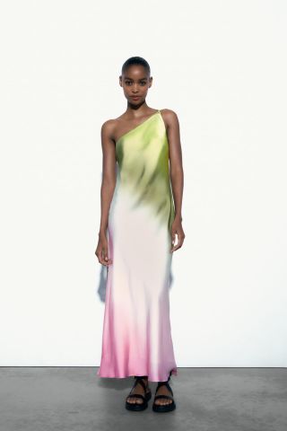 Zara + Tie Dye Asymmetric Dress`