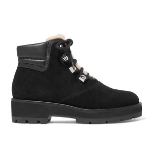 3.1 Phillip Lim + Dylan Shearling Lined Suede and Leather Ankle Boots
