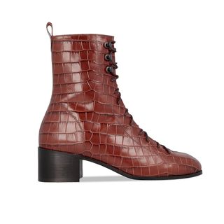 By Far + Bota Toast Croco Embossed Leather