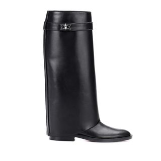 Givenchy + Pant Shark Lock Leather Boots