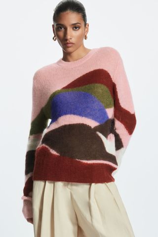 COS + Regular-Fit Printed Mohair Sweater