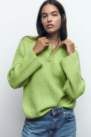 Zara + Ribbed Knit Sweater