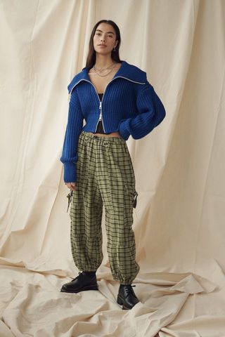 Urban Outfitters + Sunny Collared Zip-Up Cardigan