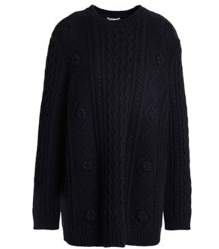 Red Valentino + Cable-Knit Wool Sweater