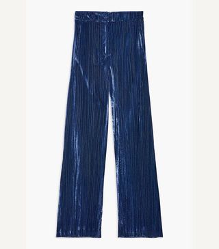 Topshop + Crinkle Velvet Suit Trousers