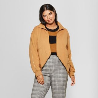 Who What Wear x Target + Two Way Zip Bomber Jacket
