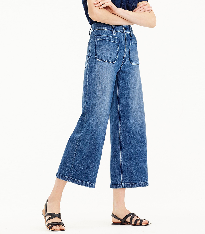J.Crew + Point Sur Wide-Leg Crop Jeans