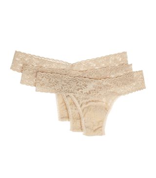 Hanky Panky + Signature Set of Three Stretch-Lace Low-Rise Thongs