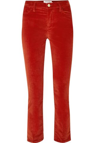 Frame + Le High Cotton-Blend Corduroy Straight-Leg Pants