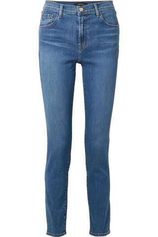 J Brand + Ruby 30 Inch High-Rise Slim-Leg Jeans