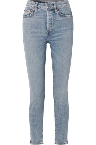 Re/Done + Originals High-Rise Ankle Crop Skinny Jeans