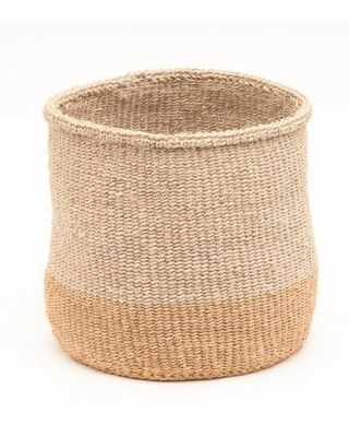 The Basket Room + Two Tone Woven Storage Basket