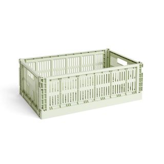 Hay + Mint Green Crate