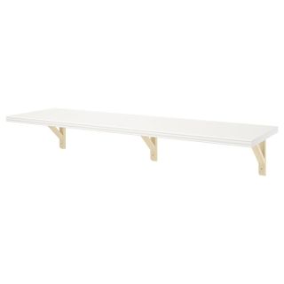Ikea + Sandshult Wall Shelf - White/Aspen