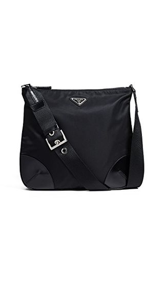 Prada + Black Nylon Messenger Bag