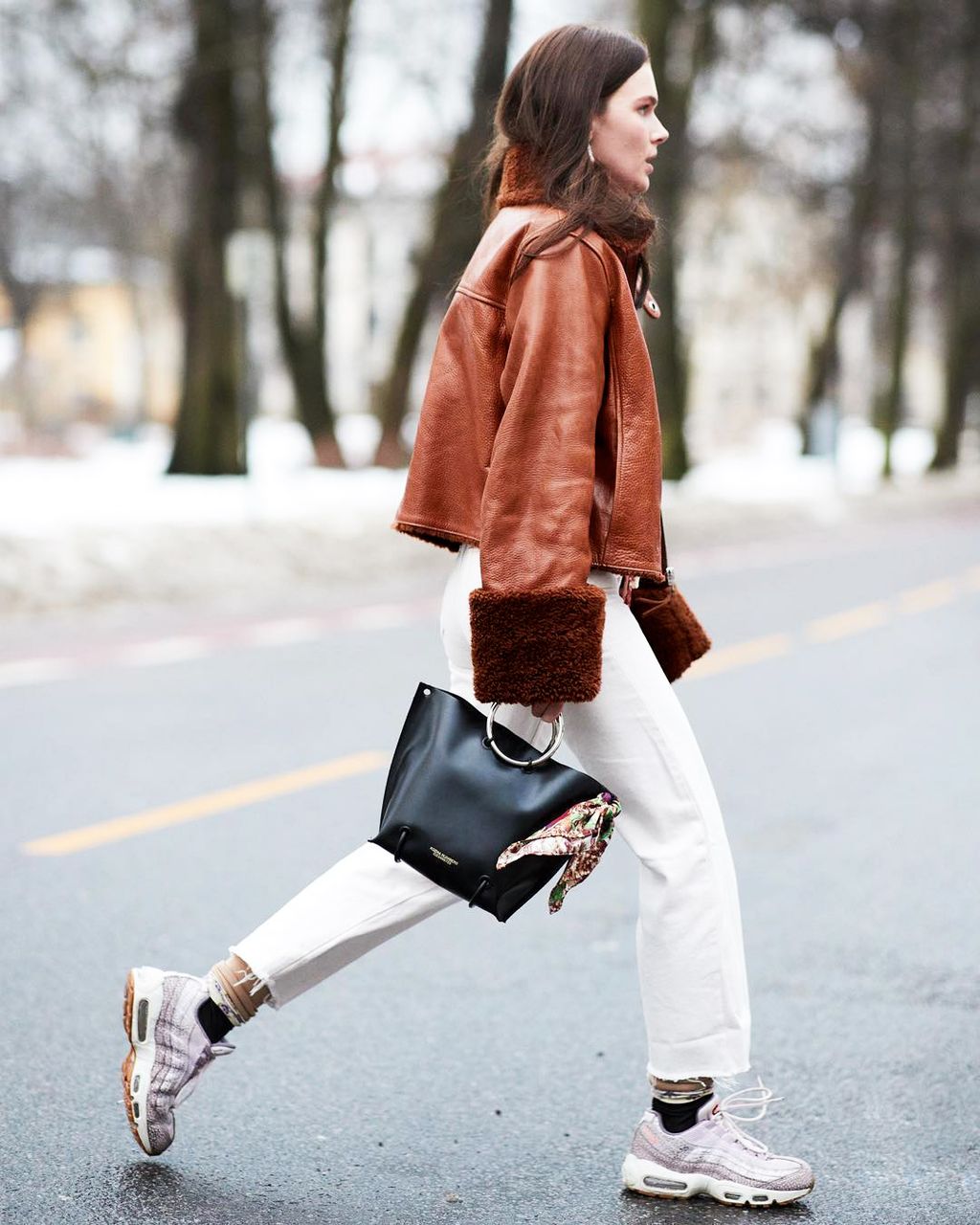 15 Brown Leather Jacket Outfits We Love | Who What Wear