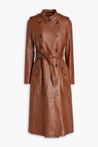 Muubaa + Leather Trench Coat