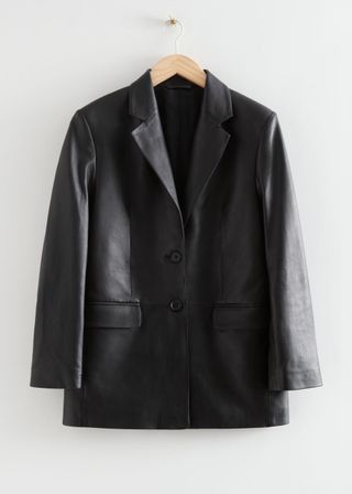 & Other Stories + Relaxed Fit Leather Blazer