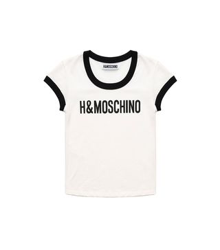 H&M x Moschino + T-Shirt With Printed Text