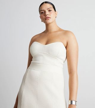 Who What Wear Collection + Cassandra Herringbone Bustier