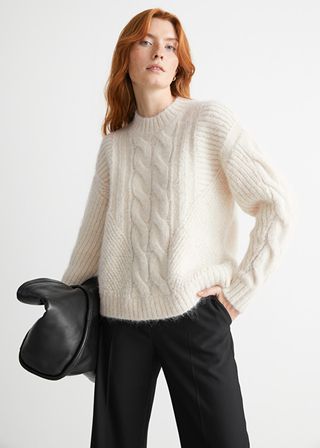 
Other Stories + Cable Knit Wool Sweater