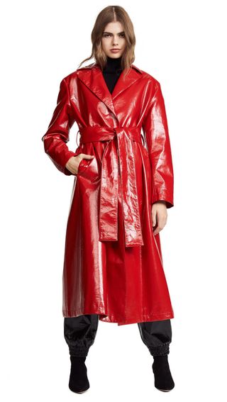 MSGM + Faux Leather Trench Coat