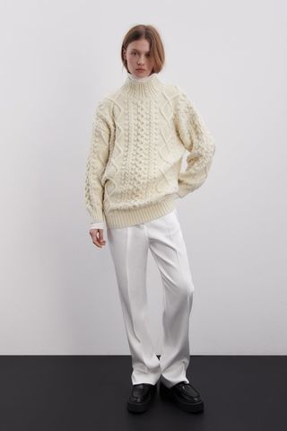 Zara + Structured Oversize Knit Sweater Limited Edition