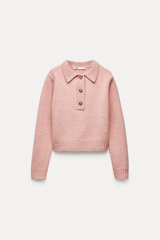 Zara + 100% Wool Knit Polo
