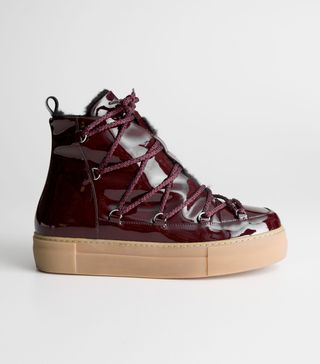& Other Stories + Patent Leather Snow Boots