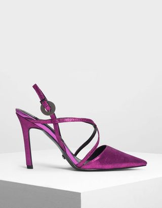Charles & Keith + Strappy Criss Cross Leather Heels