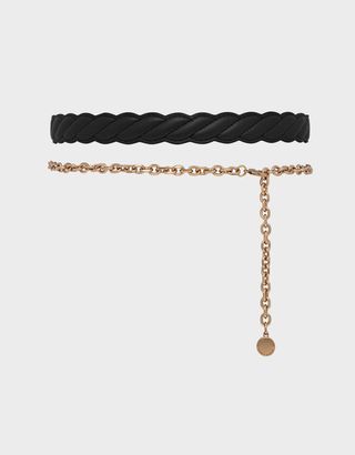 Charles & Keith + Braid and Chain Detail Belt