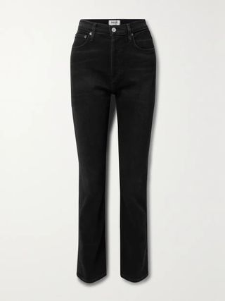 Agolde + Freya High-Rise Slim-Leg Organic Jeans