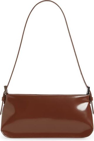 BY FAR + Dulce Patent Leather Shoulder Bag
