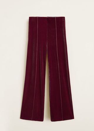 Mango + Flared Velvet Trousers