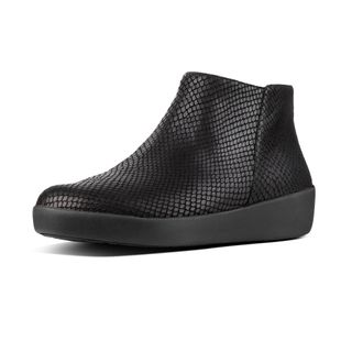 Fitlfop + Sumi Snake-Embossed Ankle Boots