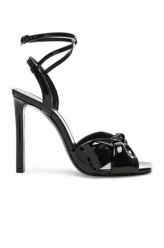 Saint Laurent + Patent Leather Amy Ankle Strap Sandals