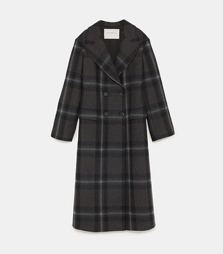 Zara + Long Checked Coat