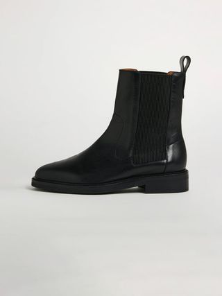 Jigsaw + Arman Leather Flat Boot | Black