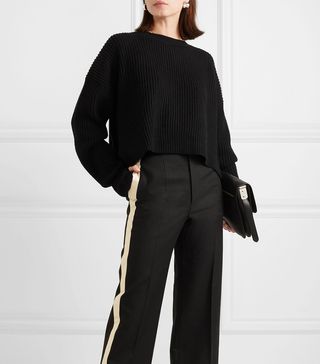 Re/Done + Ribbed Wool and Cashmere-Blend Sweater