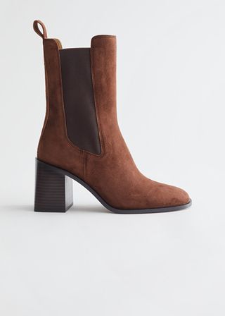 & Other Stories + Heeled Leather Chelsea Boots