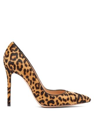 Gianvito Rossi + 100 Leopard Print Calf Hair Pumps