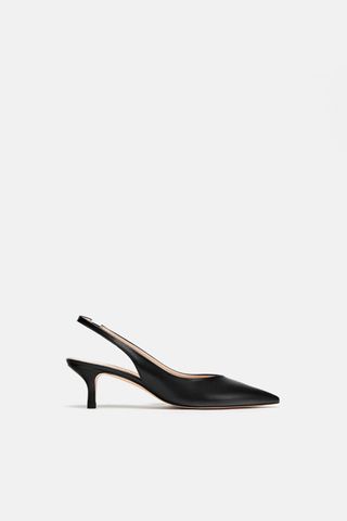 Zara + Leather Slingback Shoes