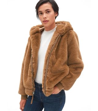 Gap + Hooded Faux-Fur Jacket
