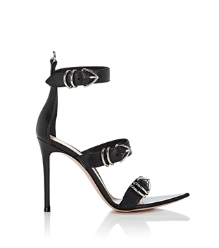 Gianvito Rossi + Leather Ankle-Strap Sandals