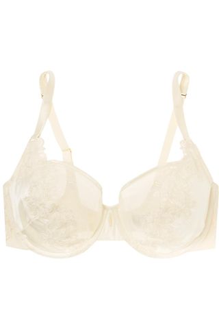 Adina Reay + Jess Lace-Trimmed Tulle and Satin Underwired Balconette Bra
