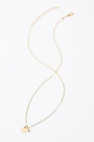 ERTH Jewelry + Mini Diamante Plate Necklace