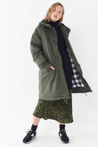 Urban Outfitters x Calvin Klein + Quilted Military Parka Jacket