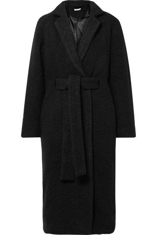 Ganni + Fenn Oversized Belted Wool-Blend Bouclé Coat