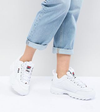 Fila + Premium Disruptor Sneakers in White