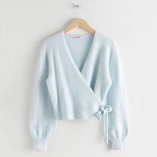 & Other Stories + Wrap Cardigan in Light Blue